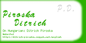piroska ditrich business card